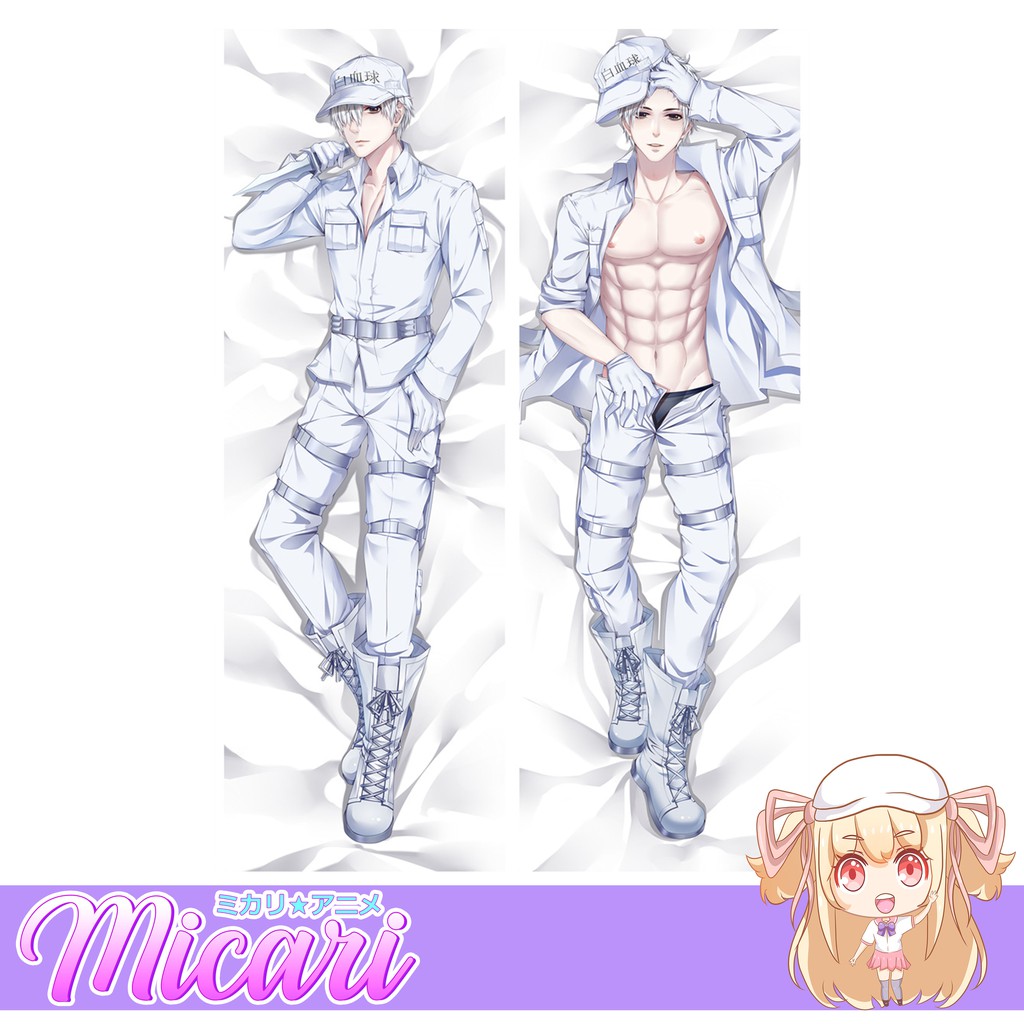 Pillow Case Anime Cells At Work U 1146 White Blood Cell Hugging Body Dakimakura Japanese Anime Airstage Collectibles