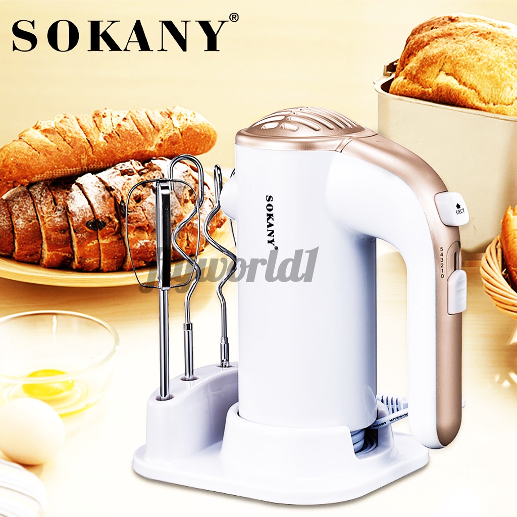 5 Speed Auto Electric Eggs Beater Food Dough Mixer Handheld Blender 5 Speed Whisk Batter