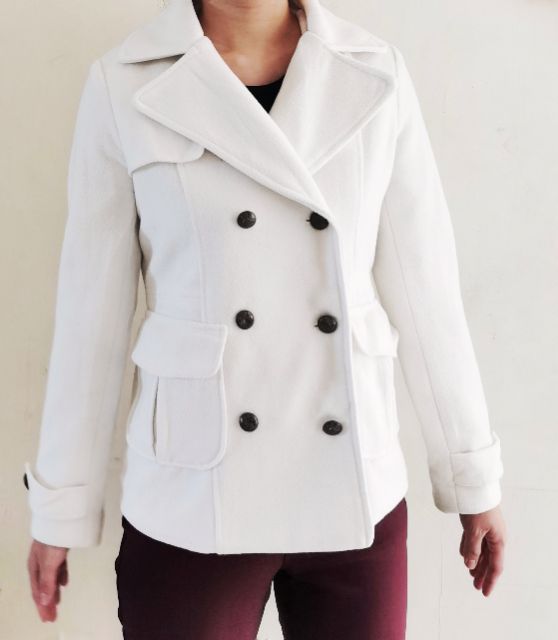 white wool coat