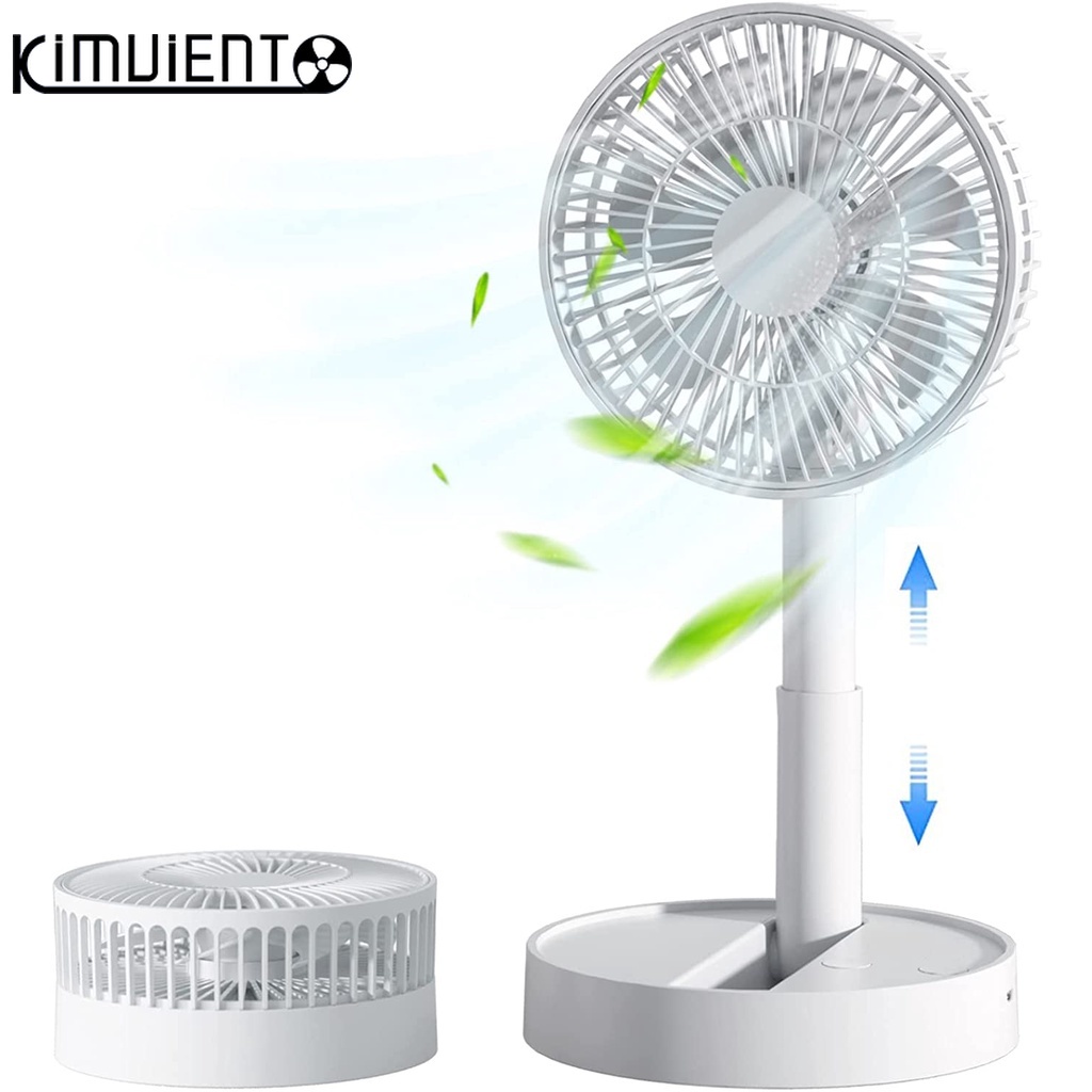 Kimviento Folding Fan Potable 8 Inch 3600mah Usb Rechargeable Mini Fans 