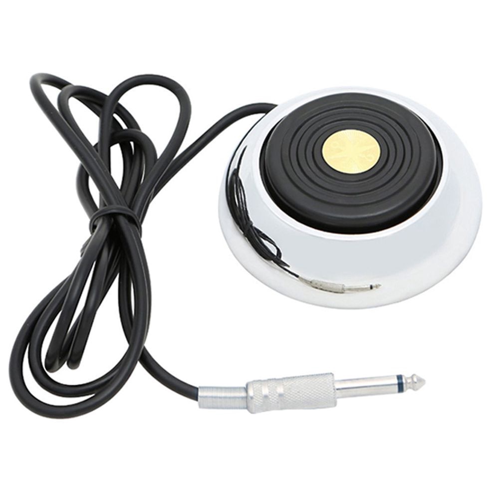 Tattoo Machine Foot Pedal Switch Stainless Steel Round Tattoo Foot