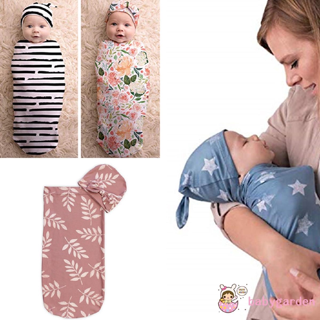 baby boy swaddle blanket and hat