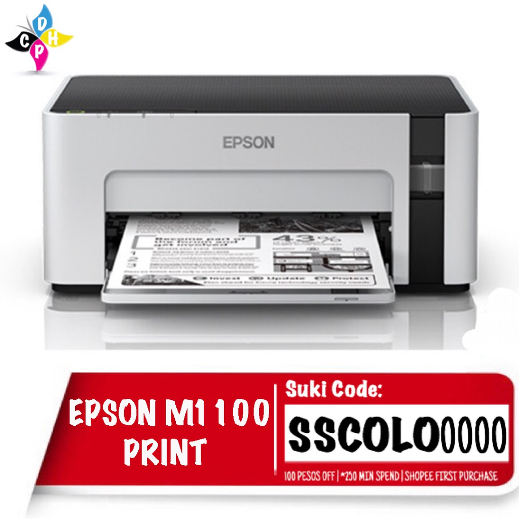 Epson Ecotank Monochrome M1100 Ink Tank Printer Shopee Philippines 7554