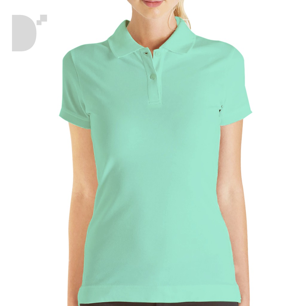 ladies green polo shirt