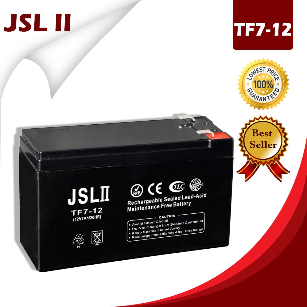 JSL II TF712 12V7Ah LEAD ACID BATTERY Shopee Philippines