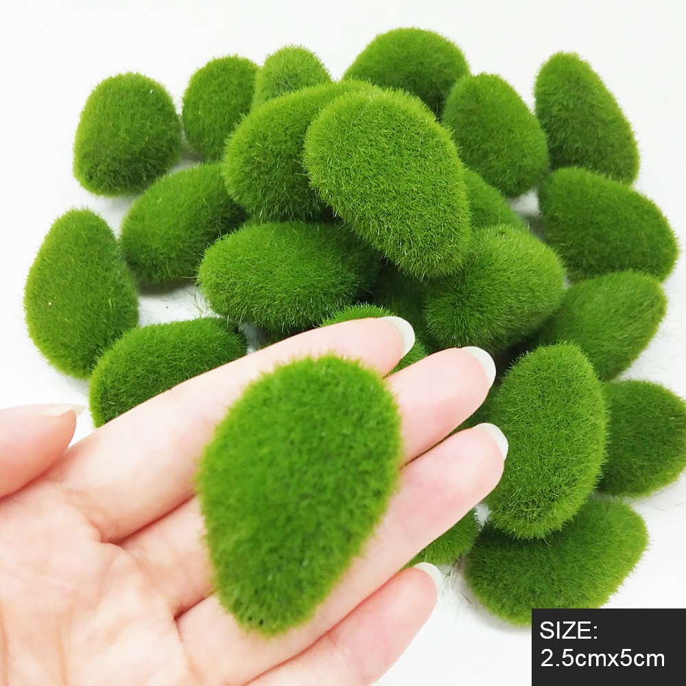 Artificial Moss Rocks Fake Stone For Garden and Crafting Green Shopee