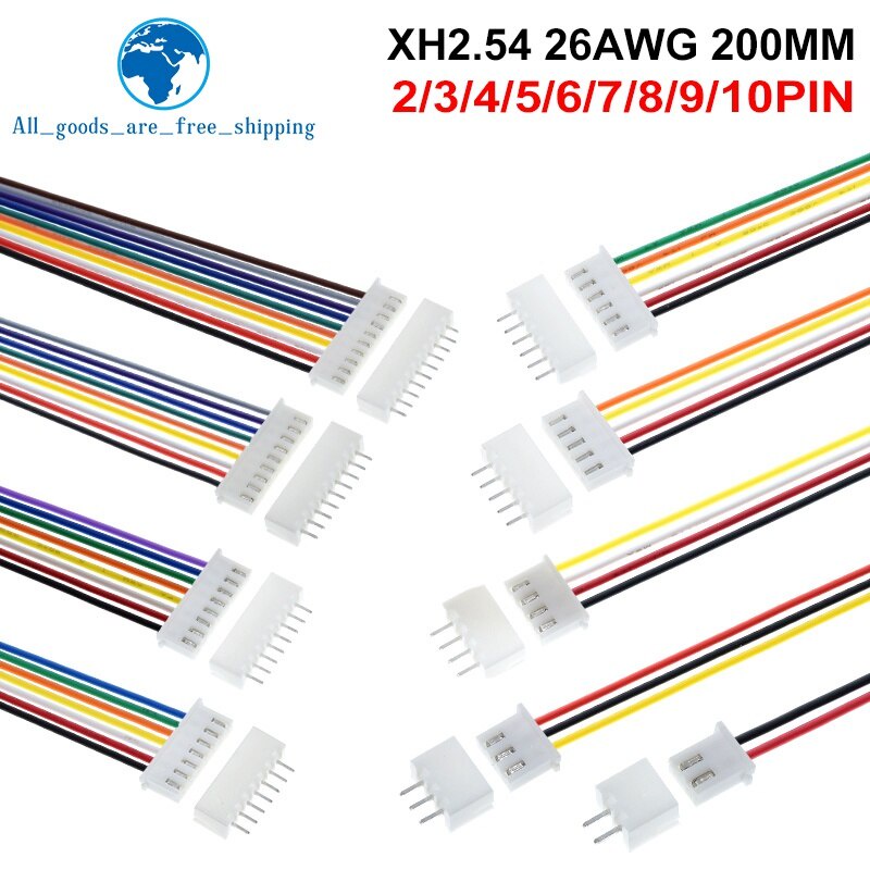 10Sets JST XH2.54 XH 2.54mm Wire Cable Connector 2/3/4/5/6/7/8/9/10 Pin ...