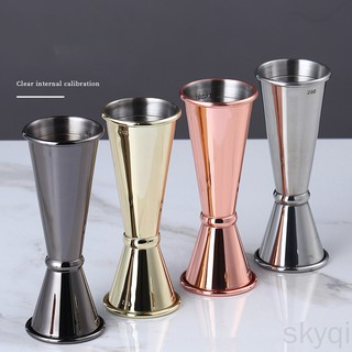 SK_Stainless Steel Double Shaker Measure Cup 30ml/60ml Bar Jigger Liquo Measuring Tool Kitchen Drink Cups Gadgets #1