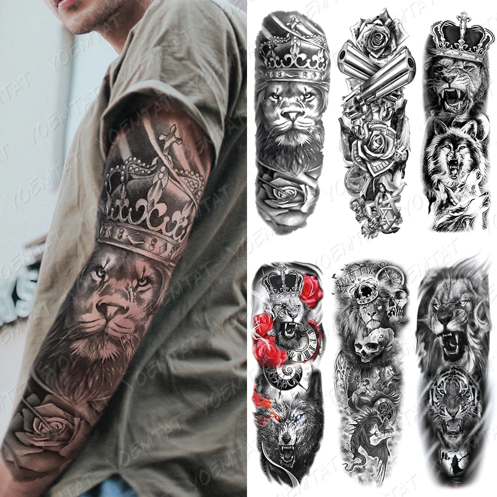 Ready Stock Waterproof Men Temporary Colorful 3d Large Diy Flower Tattoos Sticker Fashion Artificial Flower Full Arm Shoulder Stickers Summer Body Art Decal Shopee Philippines
