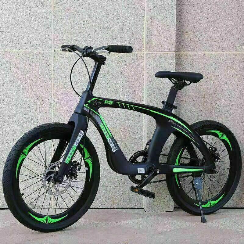 mountain bike green and black