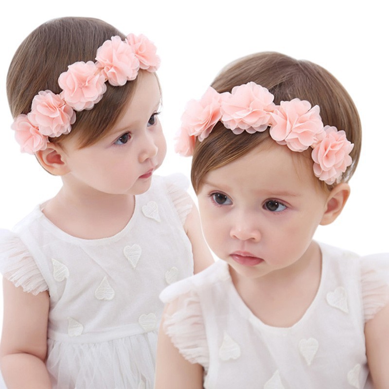 pink flower headband for baby