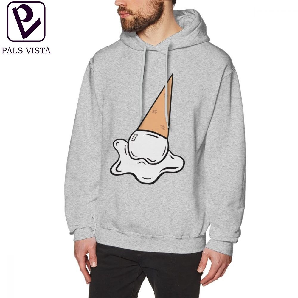 cream and red hoodie