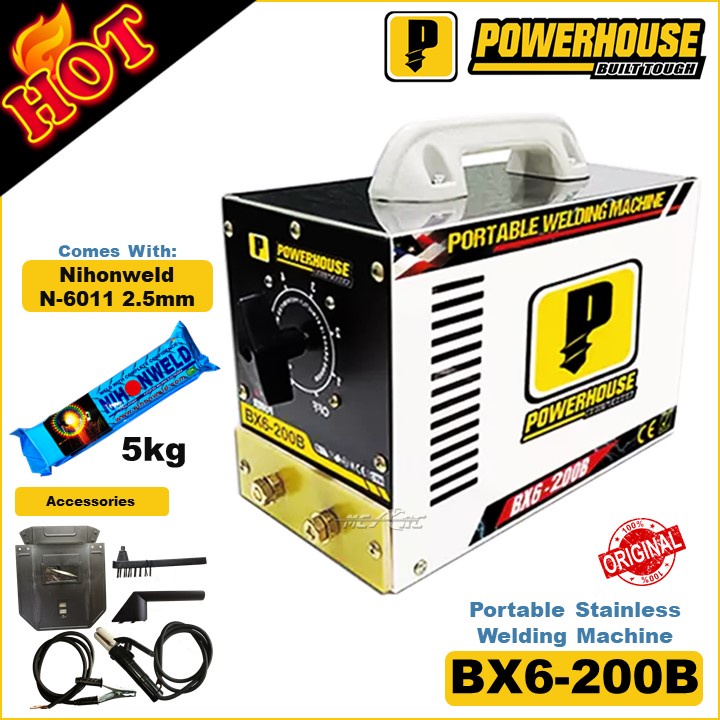 Powerhouse Portable Welding Machine BX6 200 AMP comes with NIHONWELD N