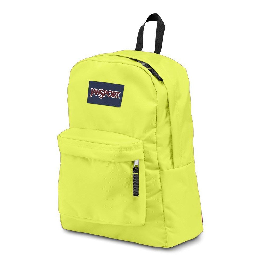 yellow jansport superbreak backpack