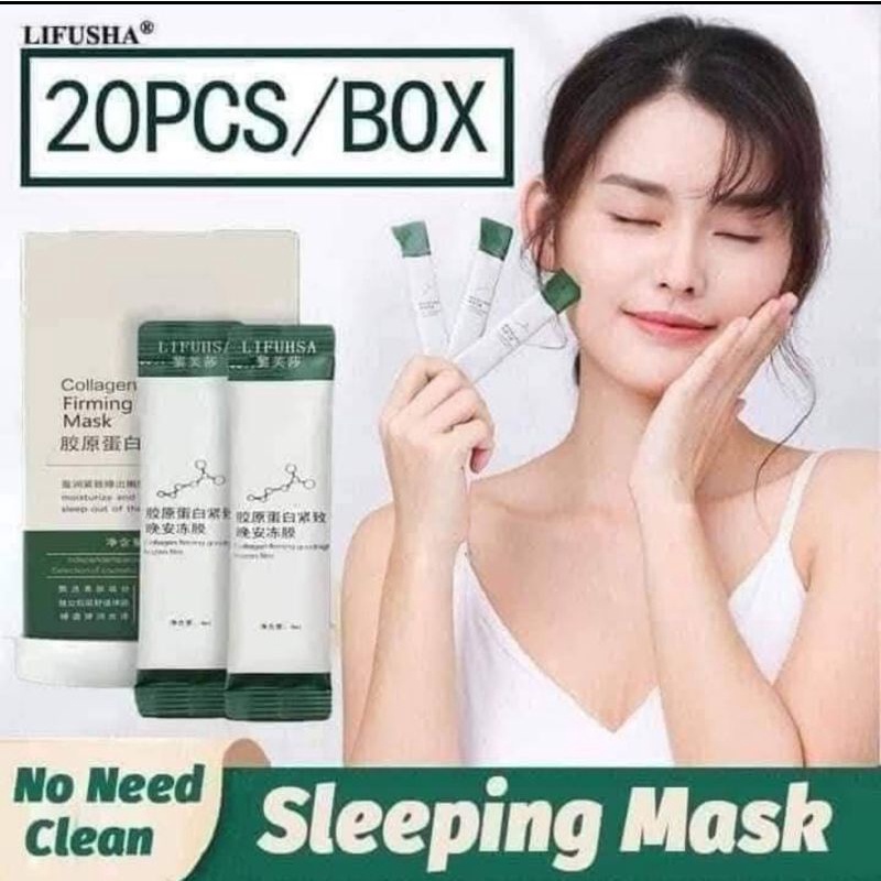 Collagen sleeping mask gel Lifusha 20 pcs Shopee Philippines