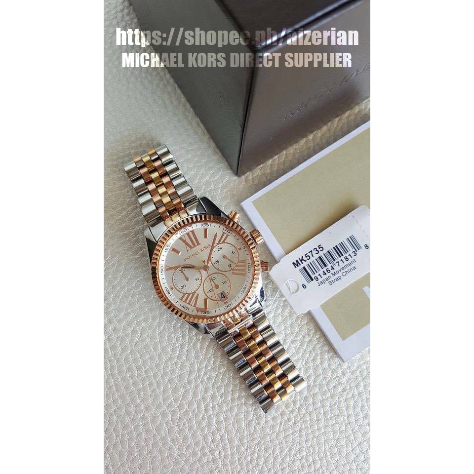 michael kors tri tone watch