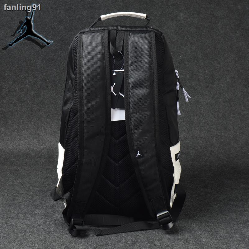 black and white jordan backpack