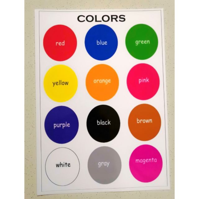 COLORS CHART Laminated saw | Shopee Philippines