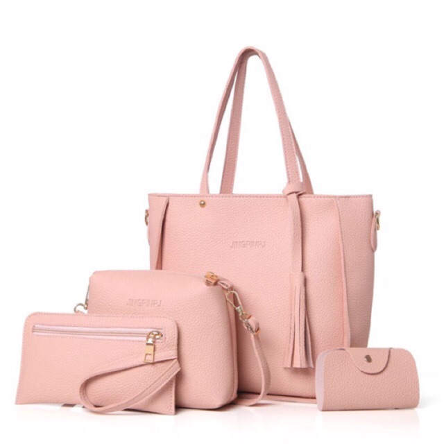 blush luggage set