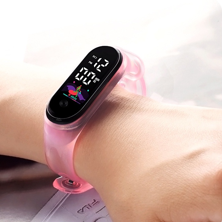 New LED Touch Screen Transparent Strap Digital Watch Sports Casual Unisex Watches Fashion Women's Relo