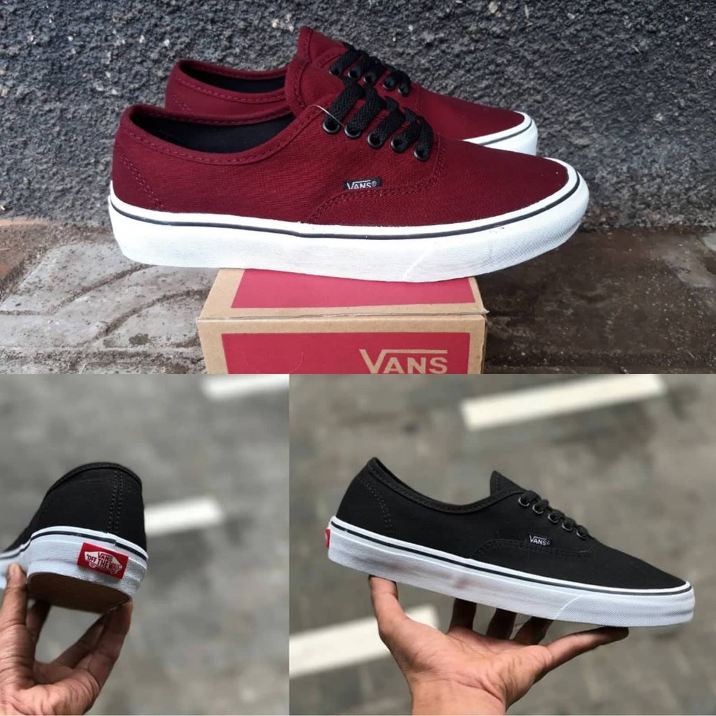 maroon and grey vans