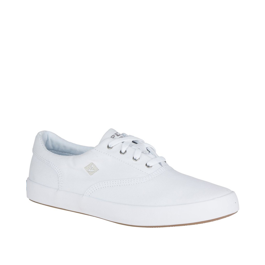 white canvas sperry