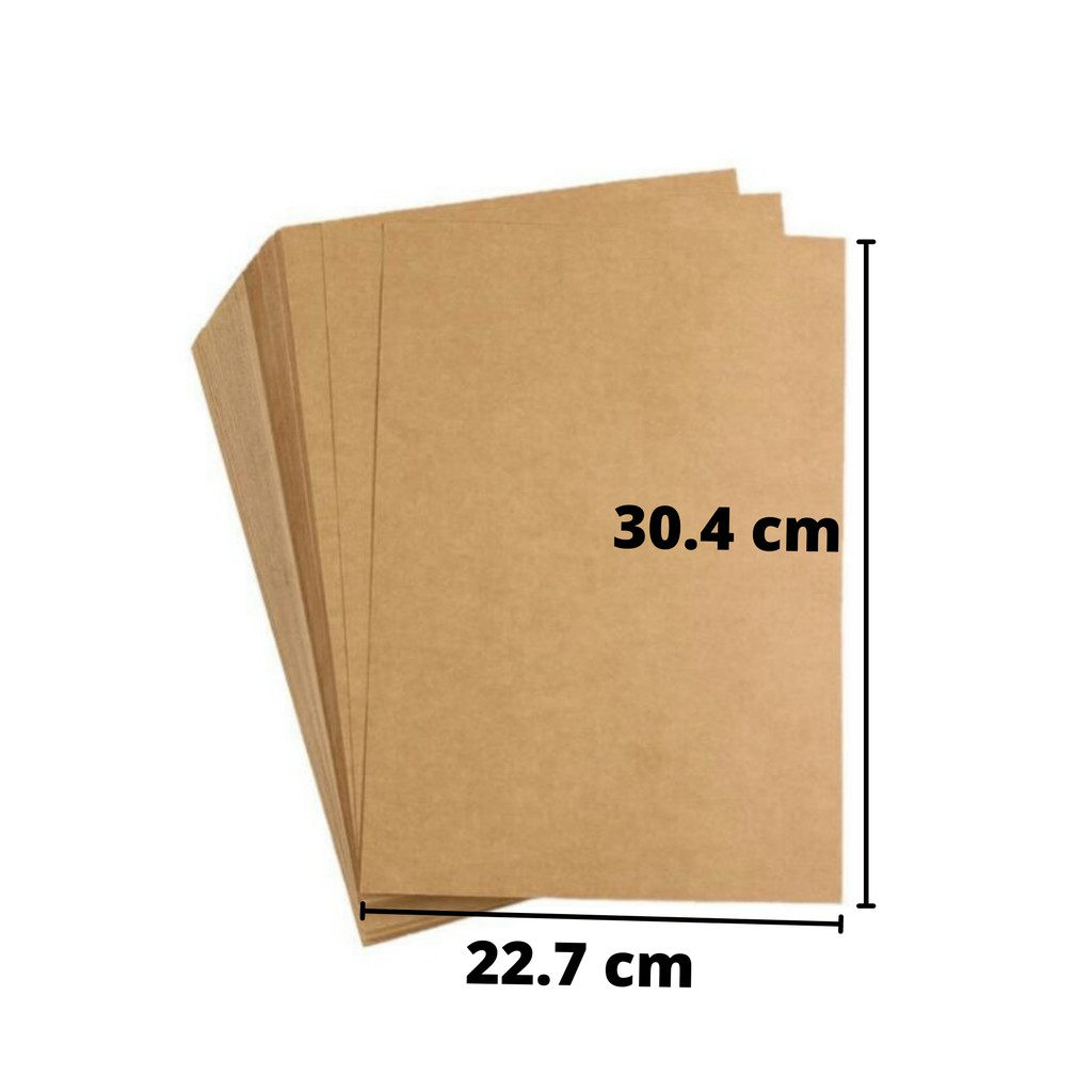 A4 10 pcs. Brown Kraft Paper Printable Thick Made in USA Shopee
