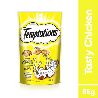 TEMPTATIONS Cat treats Tempting Tuna, Savoury Salmon, Tasty Chicken flavour 85g #1