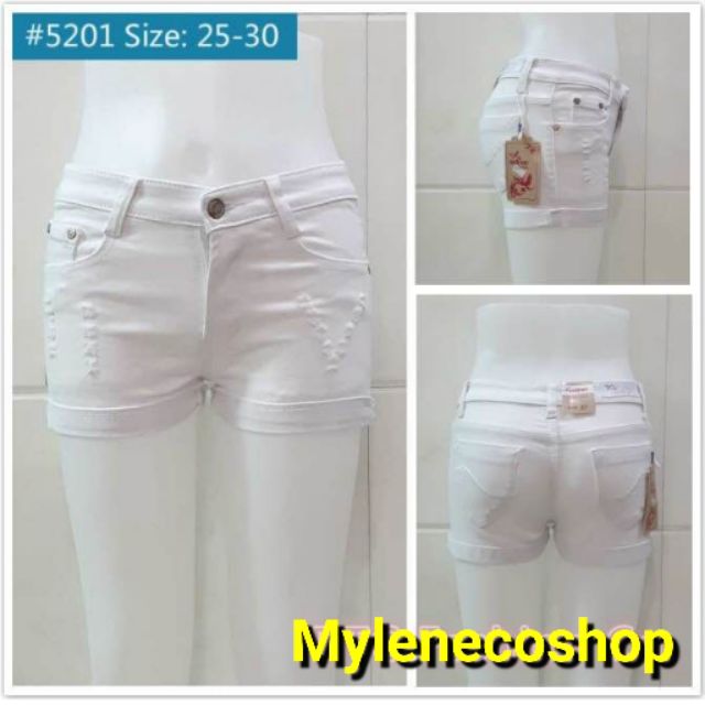 white denim ripped jeans