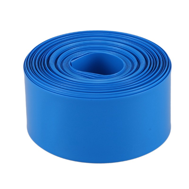 10M 29.5Mm PVC Heat Shrink Tubing Wrap for 1 X 18650 Battery Blue
