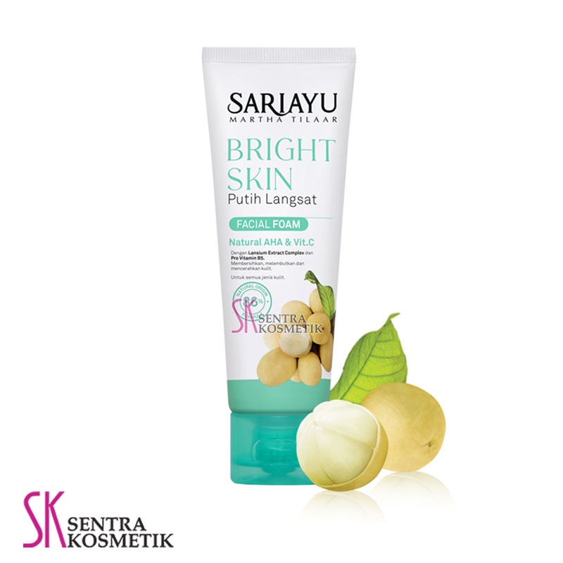 PUTIH Sariayu Facaial Foam White Langsat Bright Skin Facial Wash 75 gr