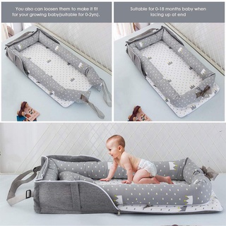 Cotton Portable Crib Bed Newborn Foldable Backpack Crib Baby Bionic Bed Breathable Sleep Nest #6
