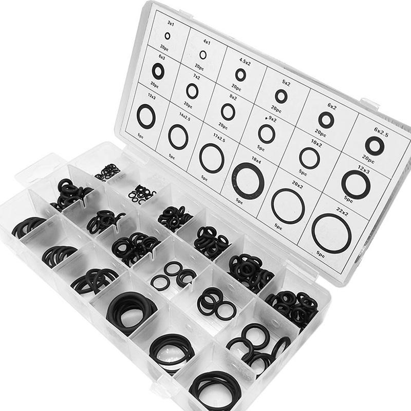 225 Pcs/Set Rubber O Ring Assortment Set Plumbing Gasket | Shopee ...