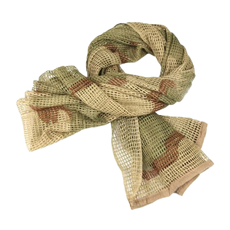 GHILEO Tactical Mesh Net Camo Scarf Sniper Veil Military Neck Scarves 