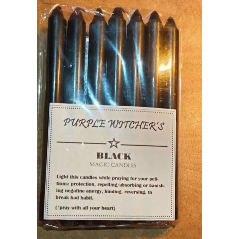 Black Wishing Candles for banishing and protection /Perdon candle