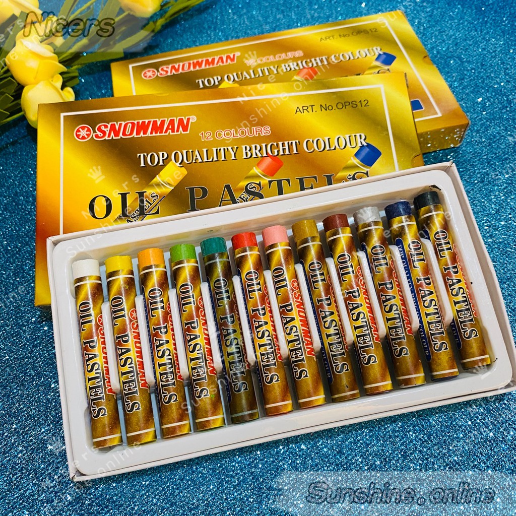 OPS12 Snowman Oil pastels 12colors Shopee Philippines