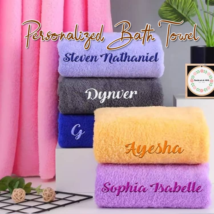 Burda MNL Personalized Korean Colored Microfiber Bath Towel with