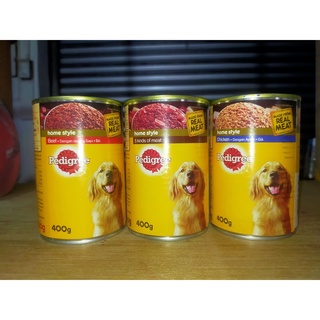 ▫✆✿Pedigree Canned Wet Food 400g (Puppy, Chicken, Beef, 5 kinds of meat)