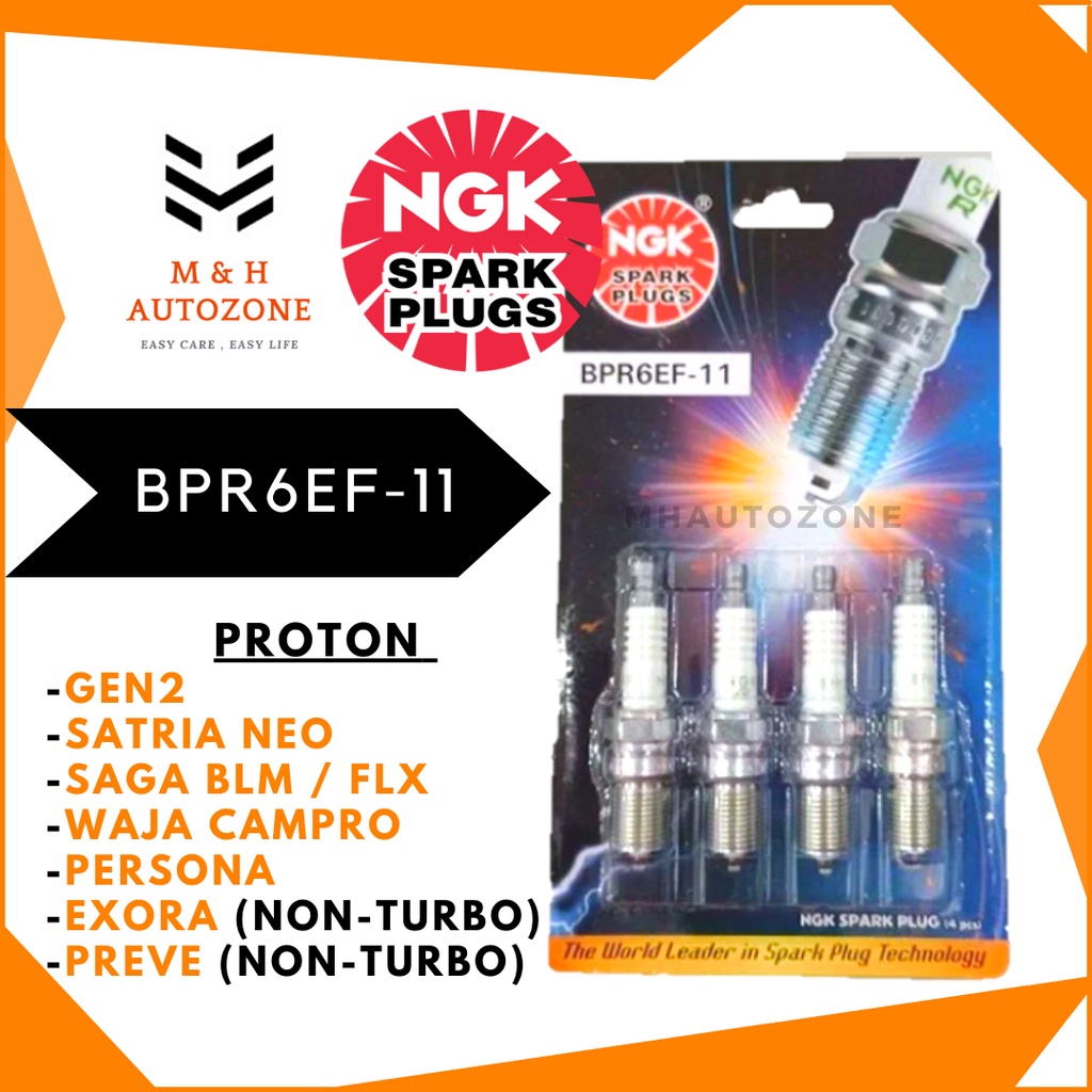 (NGK Spark PLUGSBPR6EF11) PROTON GEN 2, SATRIA NEO, SAGA BLM / FLX