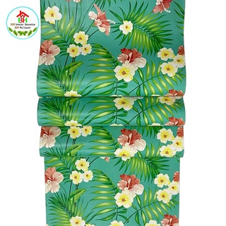 BHW Wallpaper Green Flower Design PVC Self adhesive Waterproof Wallpaper Fabric Safety Home Decor Y5
