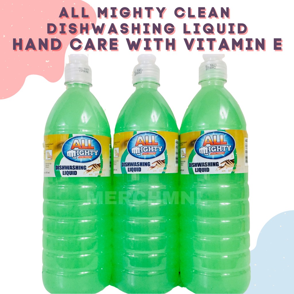 All Mighty Clean Dishwashing Liquid Hand Care with Vitamin E (970ML ...