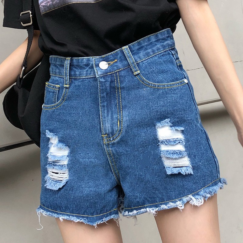 a line jean shorts