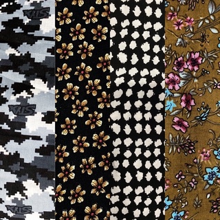 Miniprint Pattern Challis Rayon Fabric