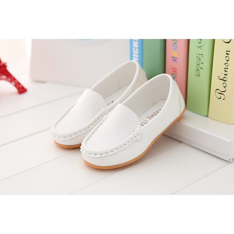 boys white loafers