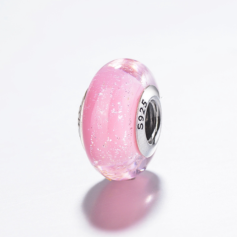 pandora pink glass beads