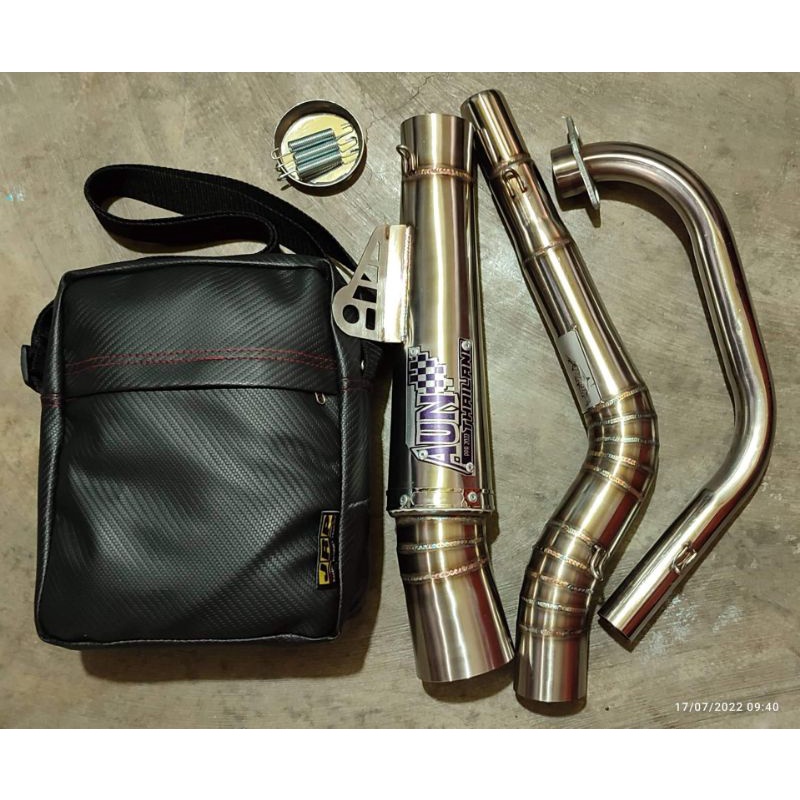 RAIDER 150 CARB OPEN MUFFLER EXHAUST PIPE KUO, ORBR, CHA, COMPLETE SET