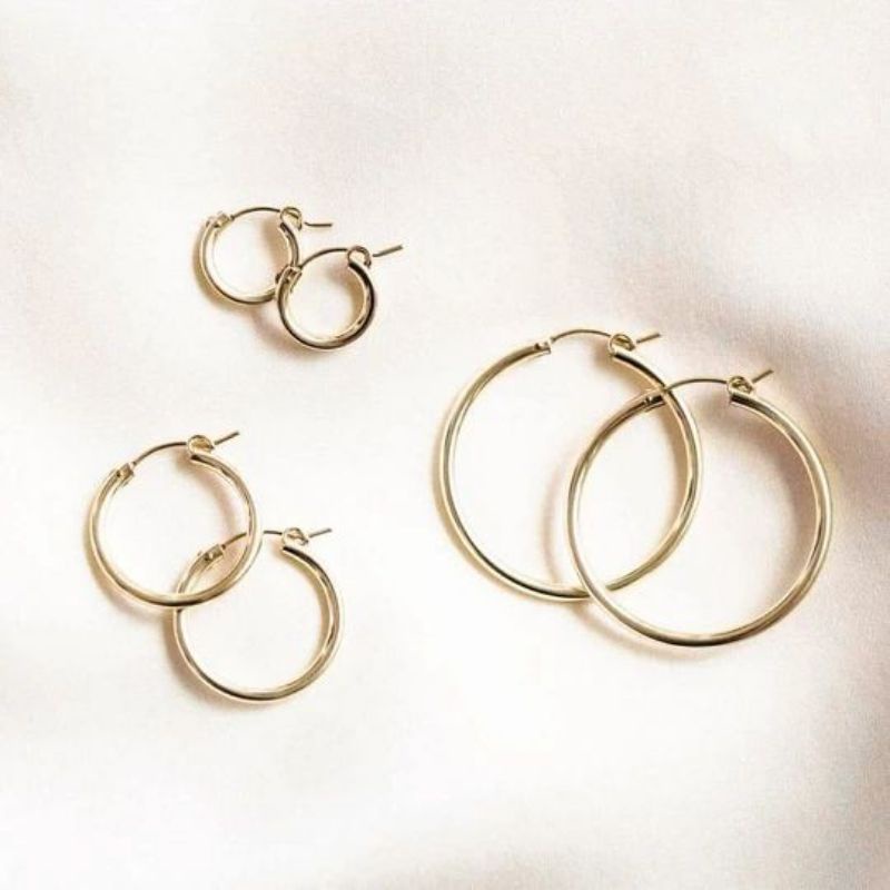 RPH | Loop Hoop Big Small Earrings/Hikaw Gold/Silver Plated Stainless ...