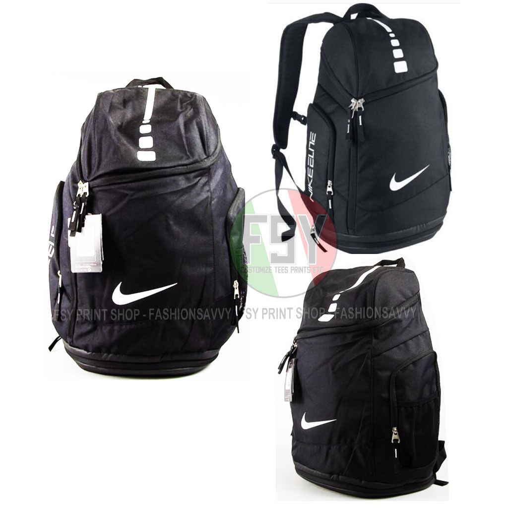 plain black nike backpack