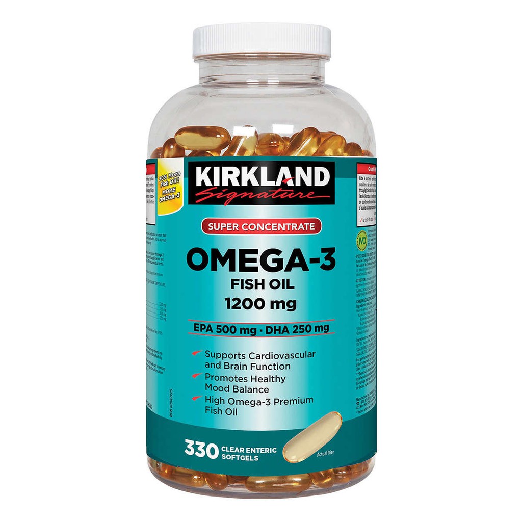 Kirkland Signature Super Concentrate Omega3 Fish Oil, 330 Softgels