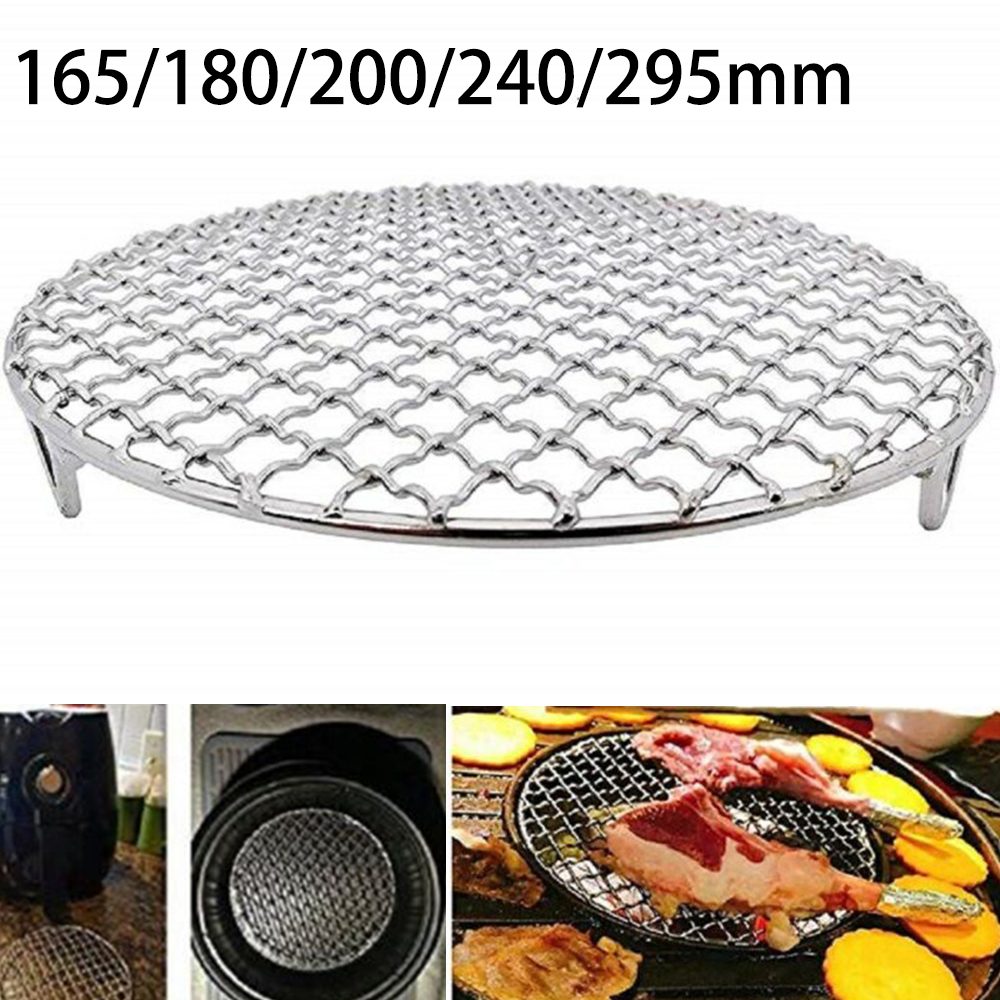 Stainless Steel Baking Cooling Rack Round Wire Grilling Rack Steaming